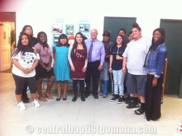 Pastor Smith w/ our teens