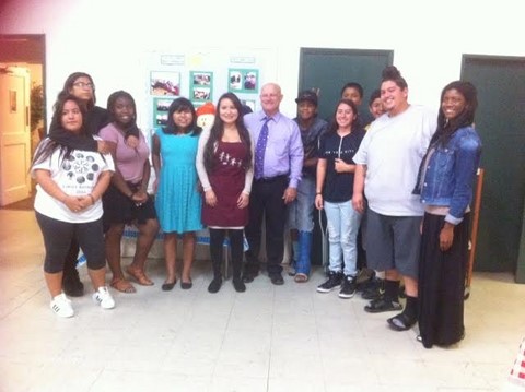 Pastor Smith w/ our teens